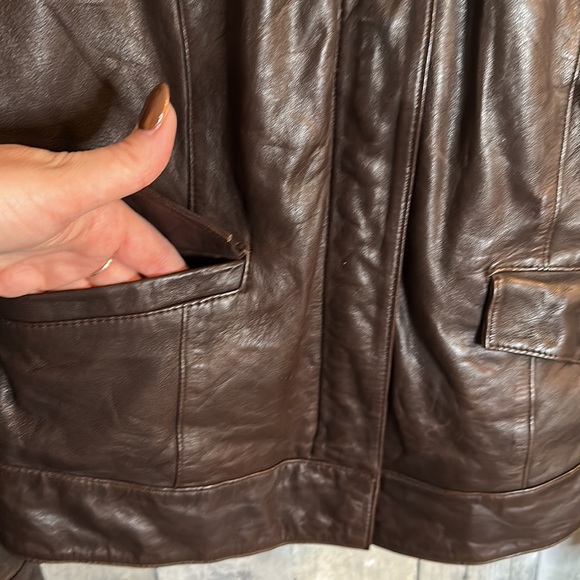 Black Rivet brown leather jacket M - Picture 5 of 15